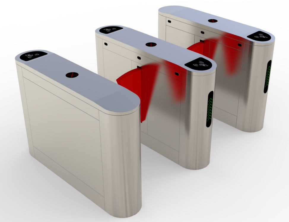Arc-shaped Soft Wing Turnstile