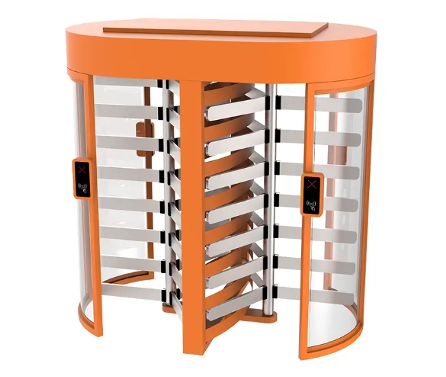 Dual Lane Glass Full Height Turnstile JT511