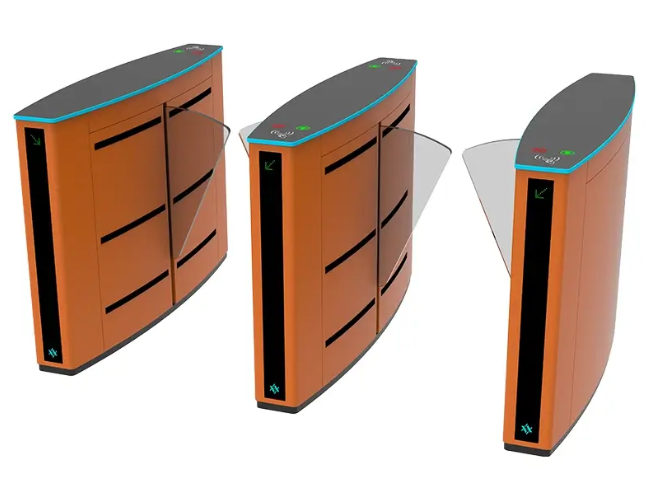 JT313 SkyLine Flap Barrier Turnstile Flap Barrier Turnstile ABU DHABI Turnstile Gate With Card Reader